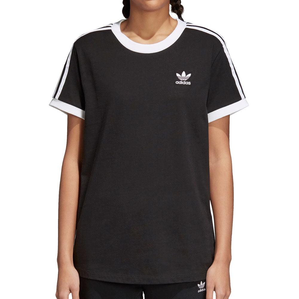 Adidas Originals Trefoil Three Stripes Women's T-Shirt Black/White