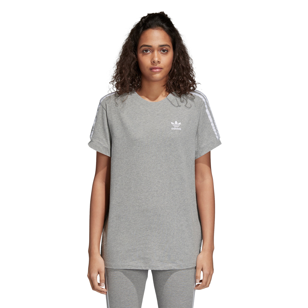 Adidas Originals 3-Stripes Women's Fashion Shirt Grey/White