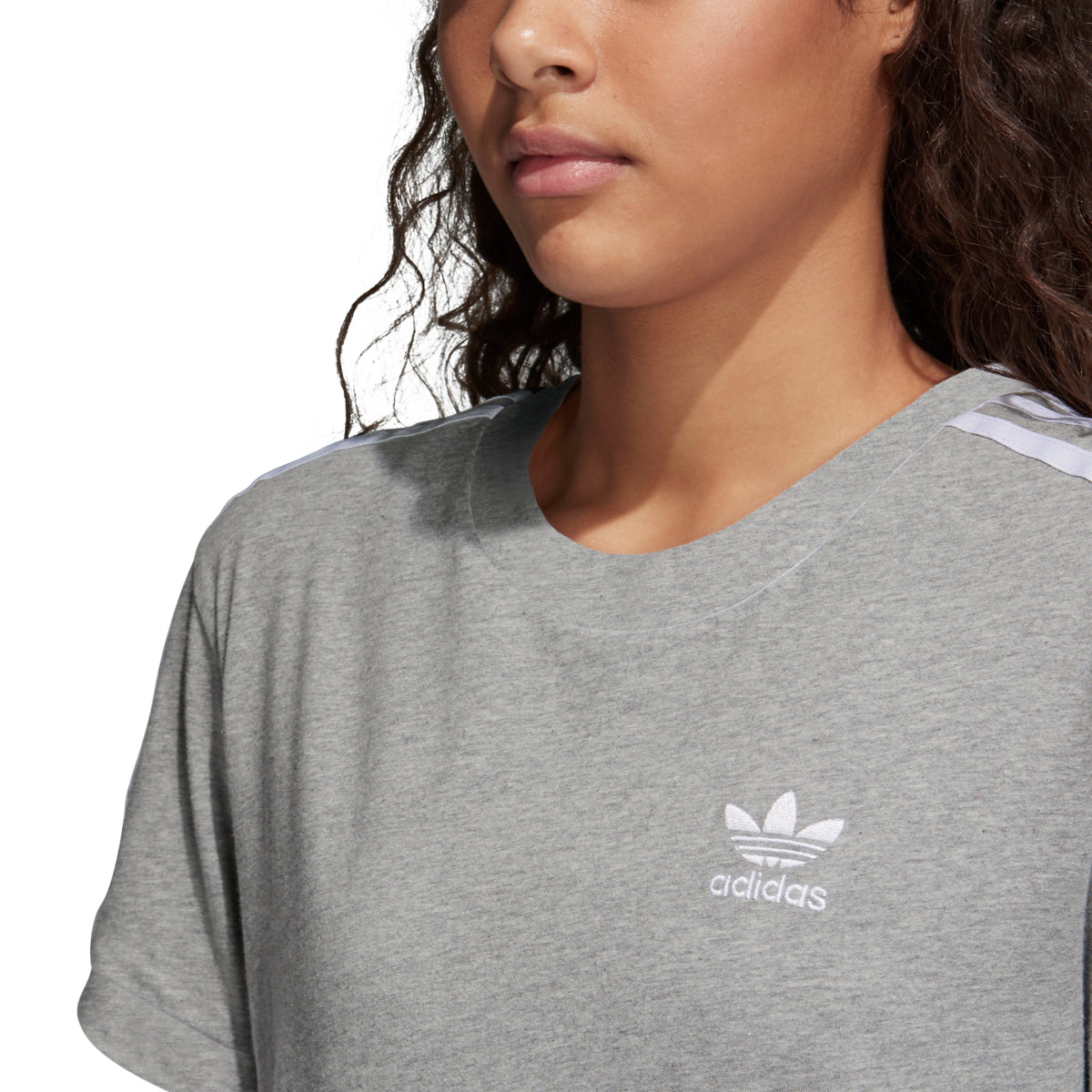 Adidas Originals 3-Stripes Women's Fashion Shirt Grey/White