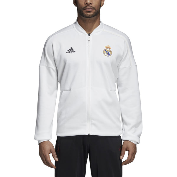 Adidas Men's Soccer Real Madrid Adidas Z.N.E Jacket Core White
