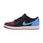Jordan 1 Retro Low OG "NC to Chi" Women's Shoes Black-Dark Powder Blue
