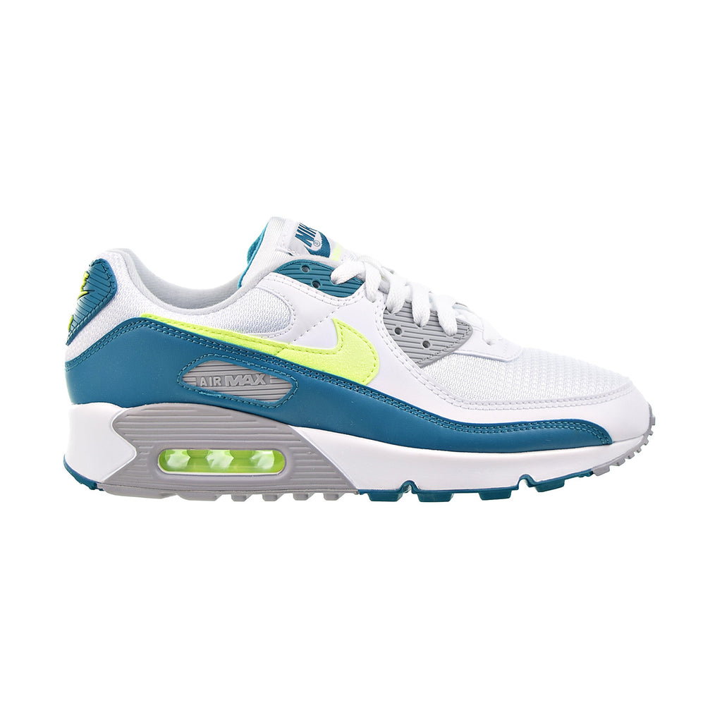 Nike Air Max III 90 Men's Shoes White-Hot Lime-Spruce-Grey Fog
