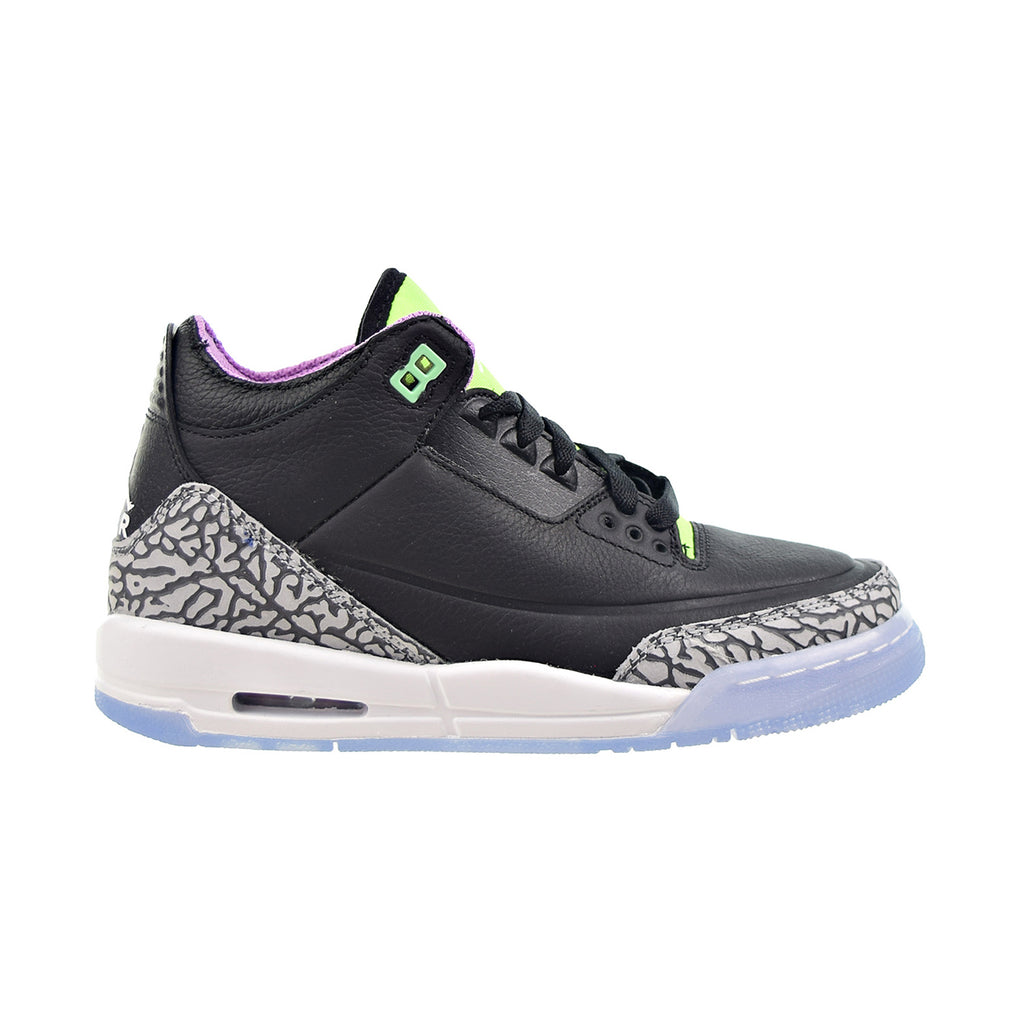 Air Jordan 3 SE (GS) Big Kids' Shoes Black-White-Electric Green