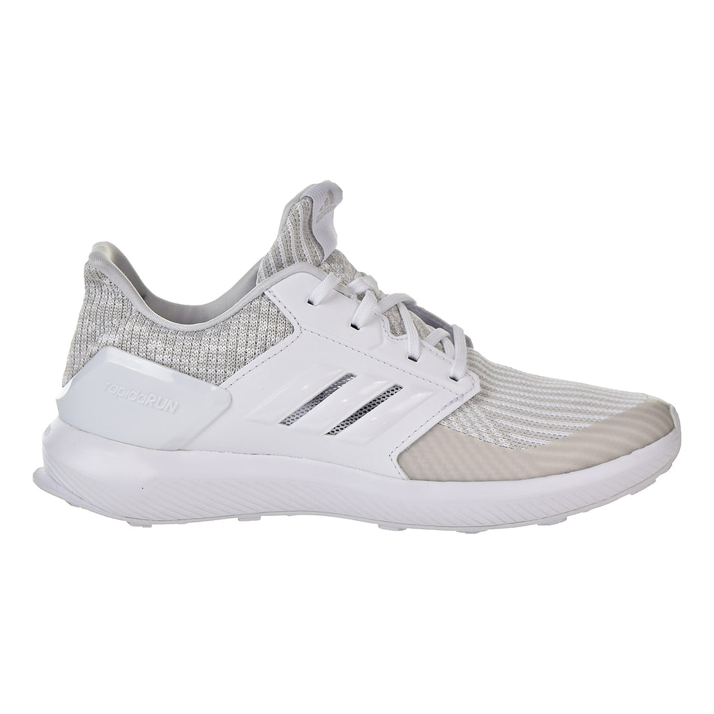 Adidas RapidaRun Knit J Big Kid's Running Shoes Grey/White Adidas RapidaRun Knit J Big Kid's Running Shoes Grey/White