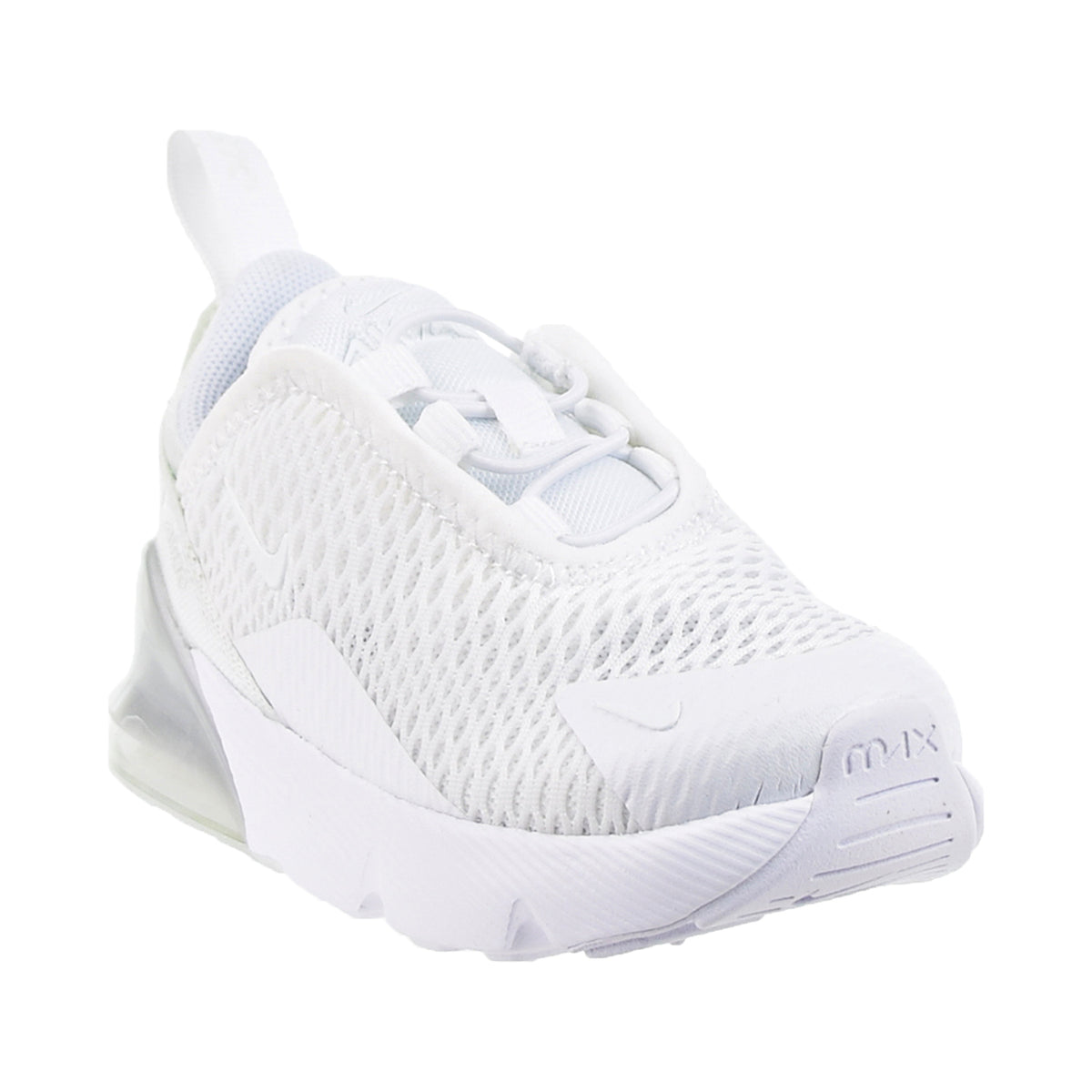 Nike Air Max 270 (TD) Little Kids' White/White-Metallic Silver