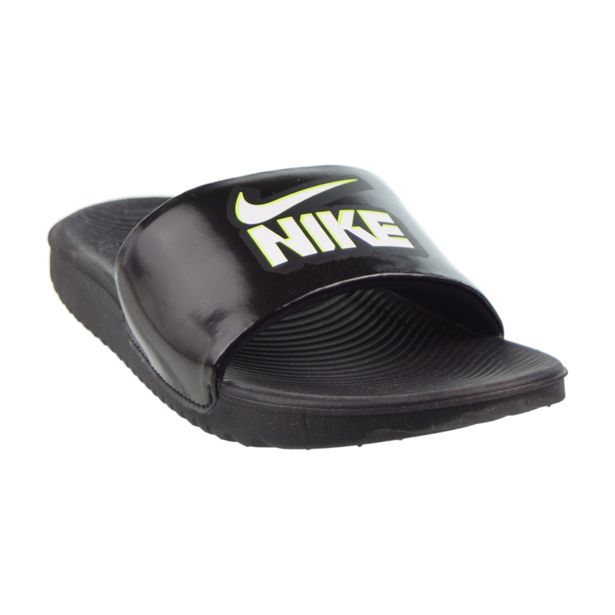 Nike Kawa Fun (PS) Little Kids' Slides Black-White