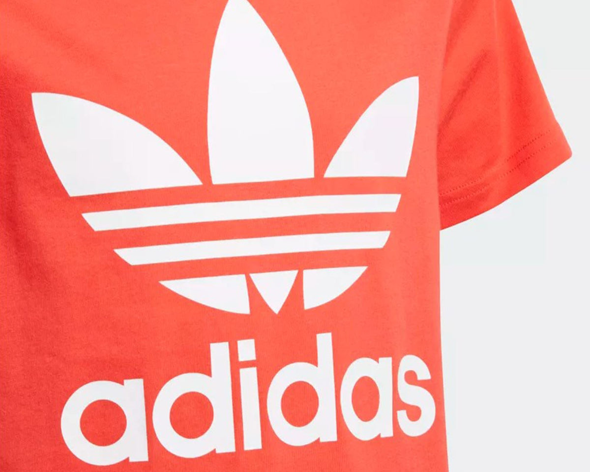 Adidas Youth Originals Trefoil Tee Bright Red-White