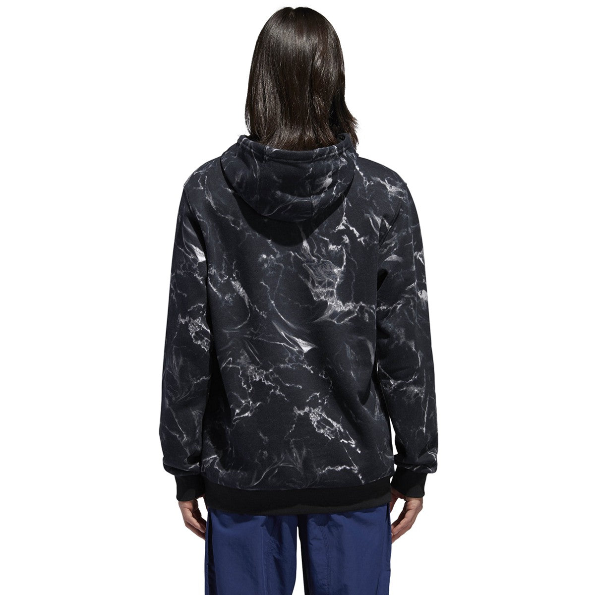 Adidas Men's Other Sports Marble Print Hoodie Black/White