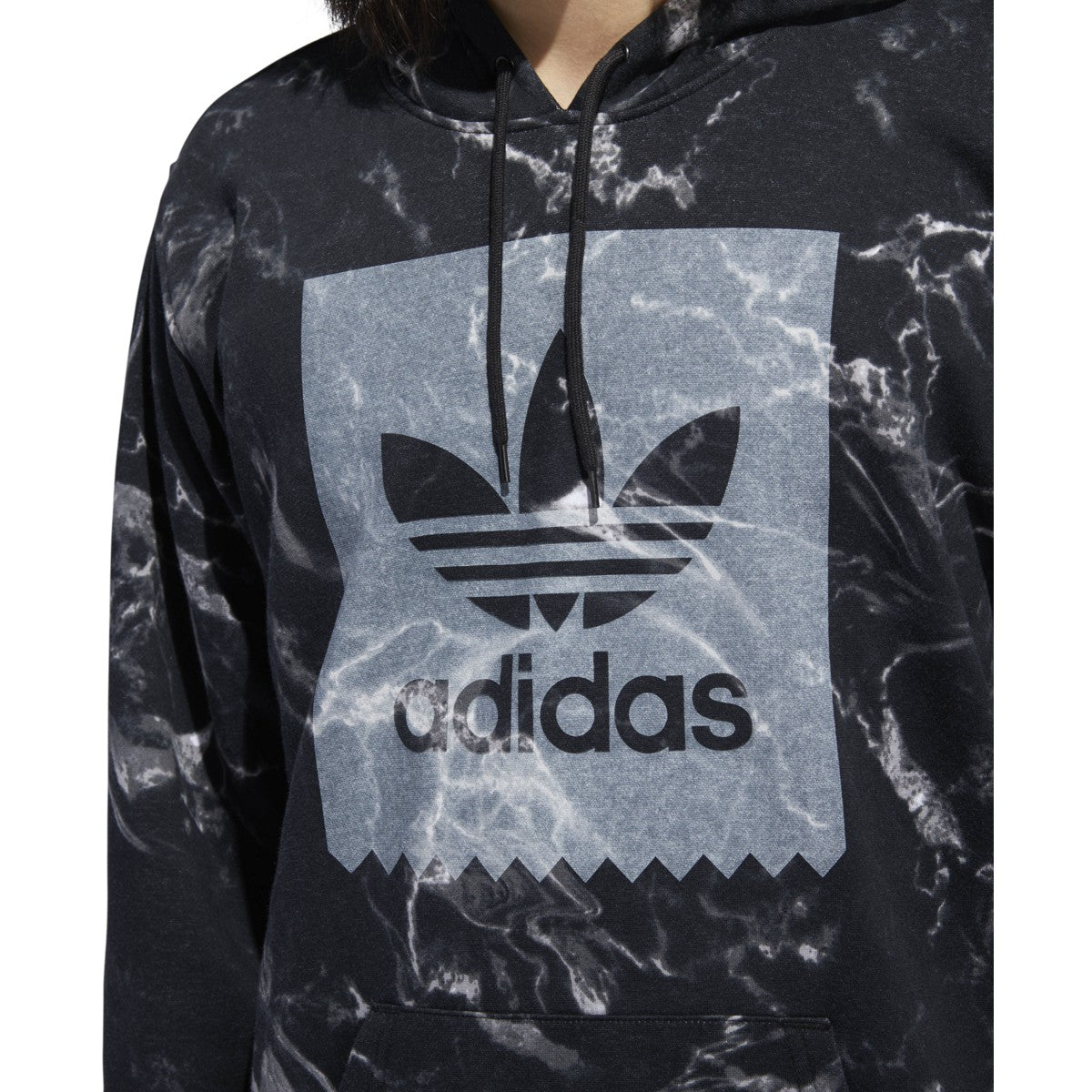Adidas Men's Other Sports Marble Print Hoodie Black/White