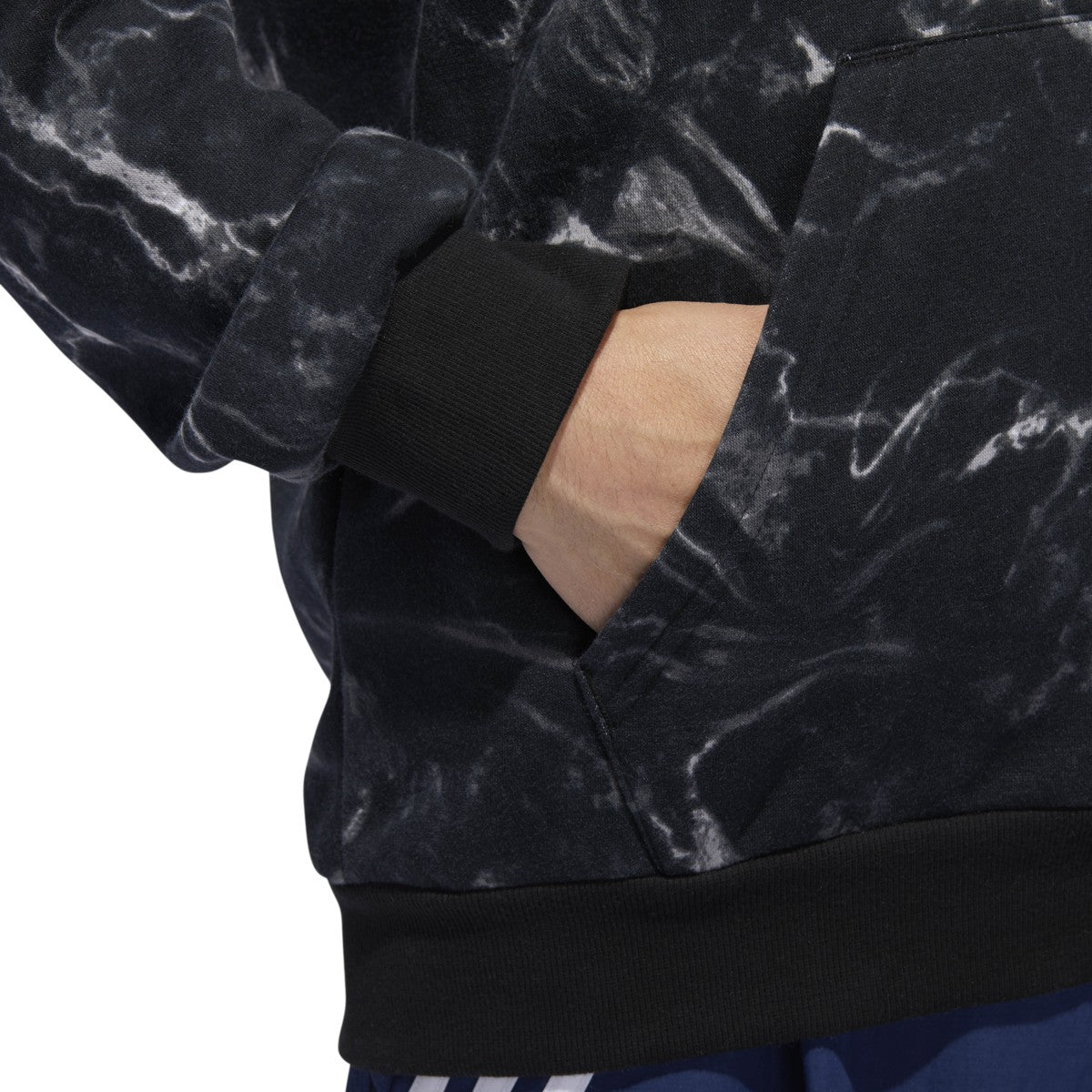 Adidas Men's Other Sports Marble Print Hoodie Black/White