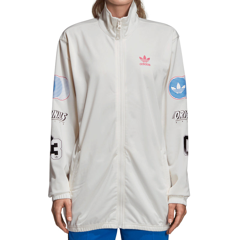 Adidas Originals Women s Athletic Track Jacket Chalk White Red Blue