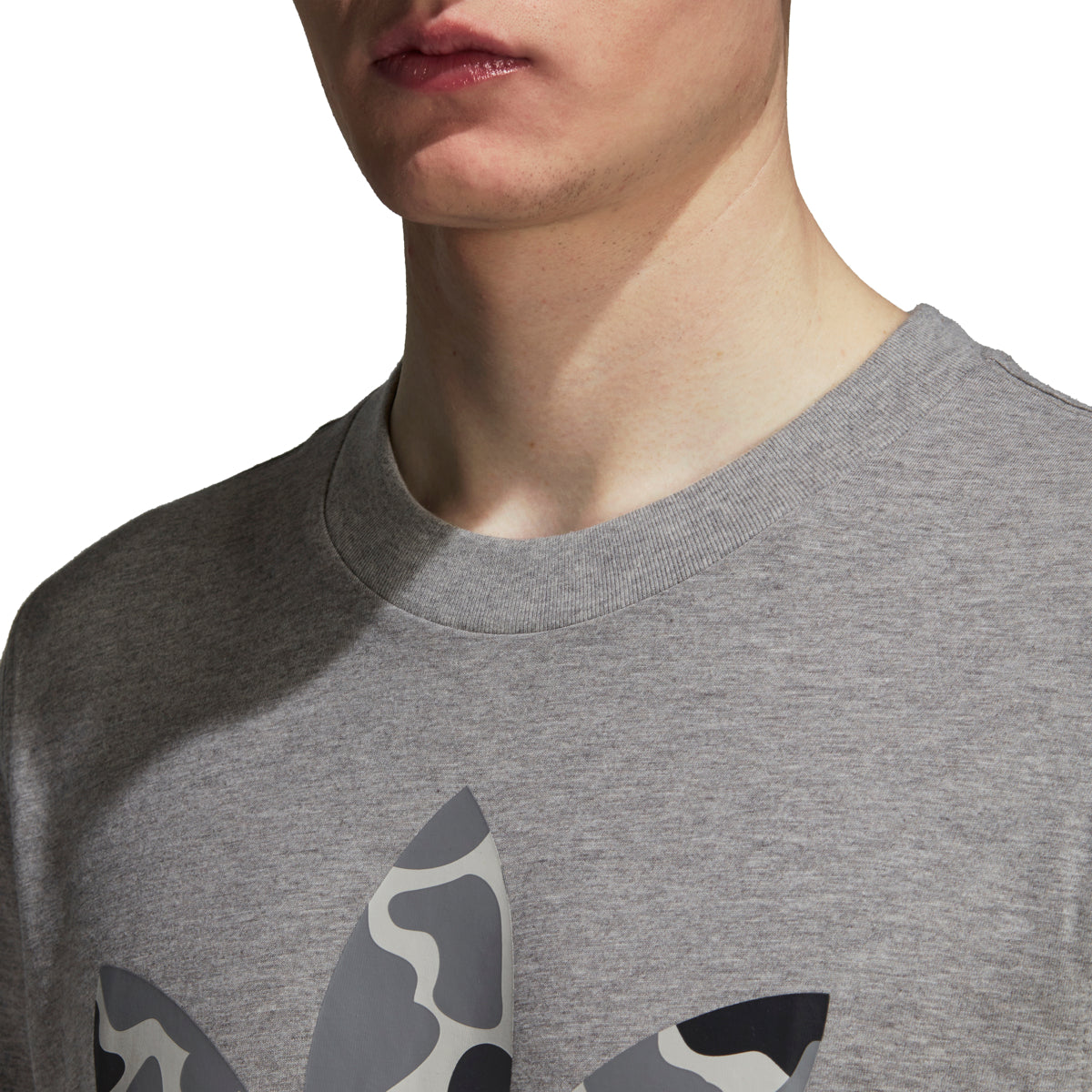 Adidas Originals Camouflage Trefoil Men's Tee Grey Heather/Black-White