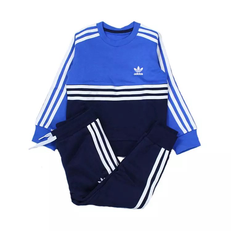 Adidas Boy's Originals Authentics Crew Set Bluebird/Collegiate Navy/White