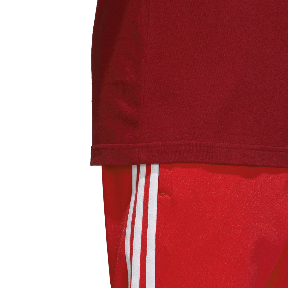 Adidas Originals Men's 3-Stripes T-Shirt Burgundy/White