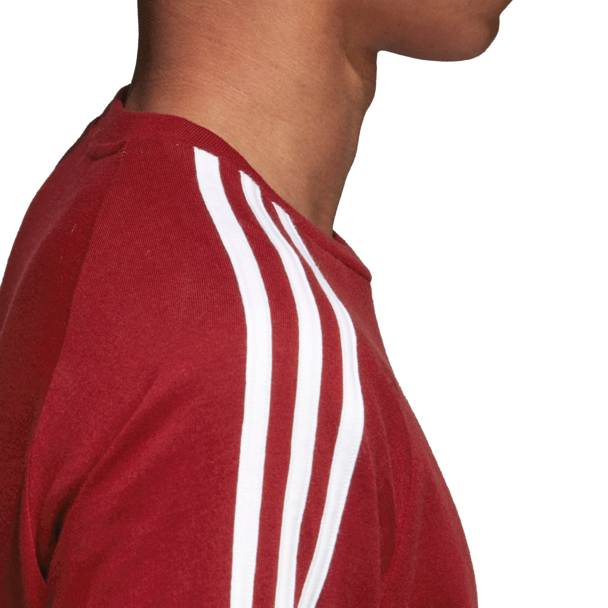 Adidas Originals Men's 3-Stripes T-Shirt Burgundy/White