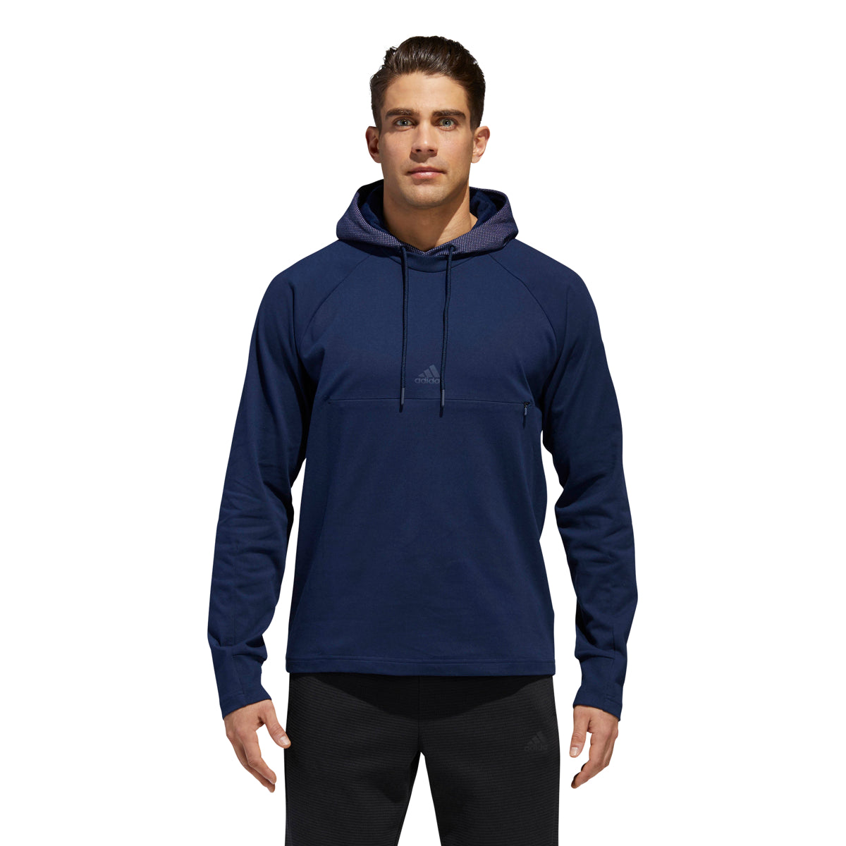 Adidas Men's Athletics Sport 2 Street Lifestyle Pullover Hoodie Collegiate Navy
