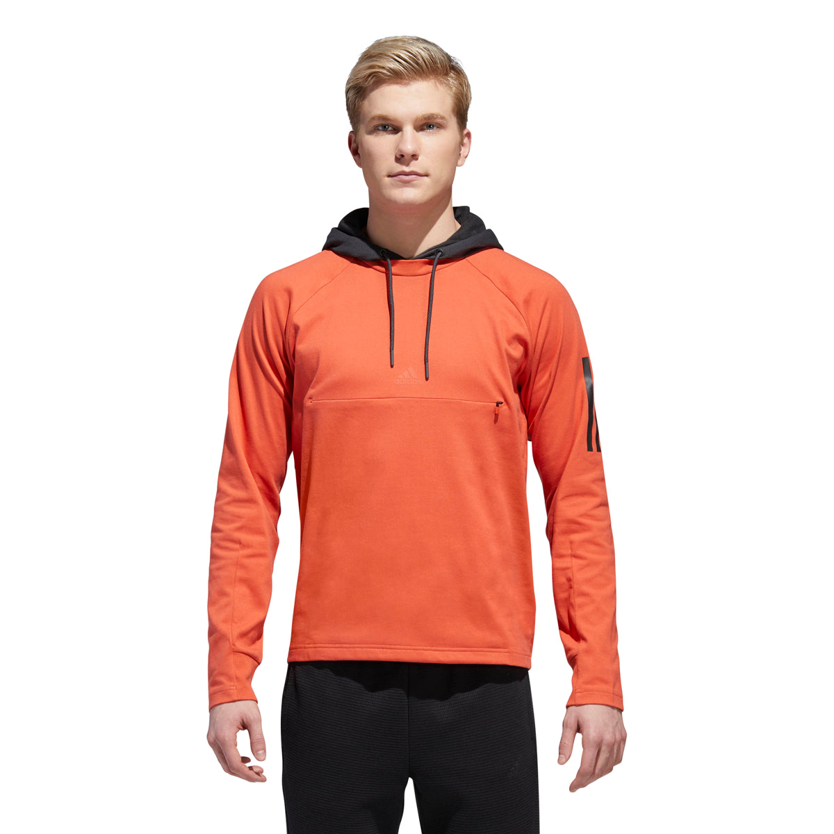 Adidas Men's Athletics Sport 2 Street Lifestyle Pullover Hoodie Raw Amber-Carbon