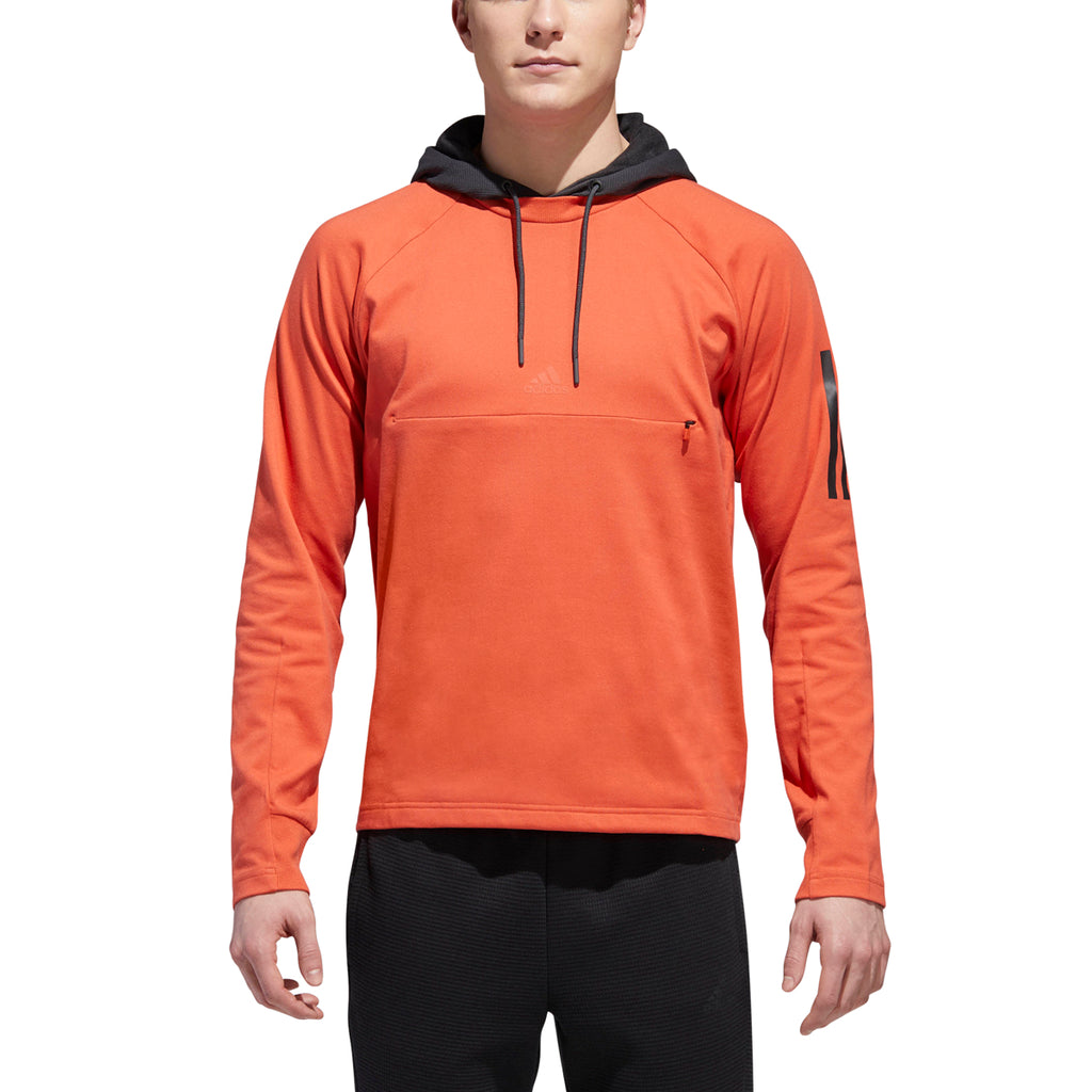 Adidas Men's Athletics Sport 2 Street Lifestyle Pullover Hoodie Raw Amber-Carbon