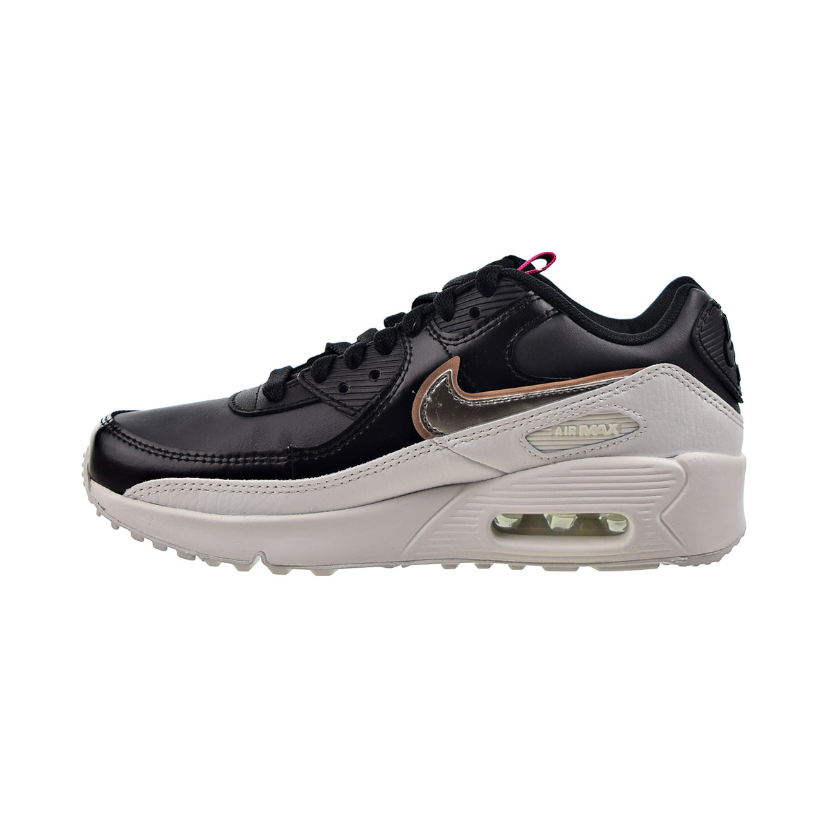 Nike Air Max 90 LTR SE (GS) Big Kids' Size Off Noir-Metallic Pewter-Black