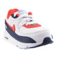 Nike Air Max 90 (TD) Toddlers Shoes USA Denim White-Chile Red-Navy