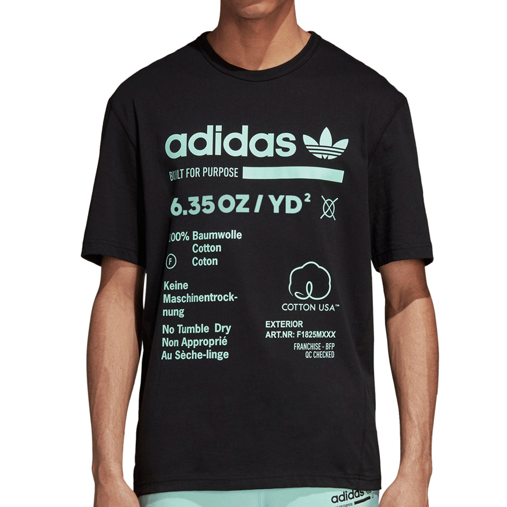 Adidas Originals Kaval Men's Athletic Casual T-Shirt Black/Clear Mint