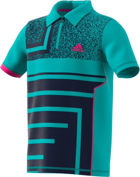 Adidas Seasonal Polo Kids' Shirt Turquoise