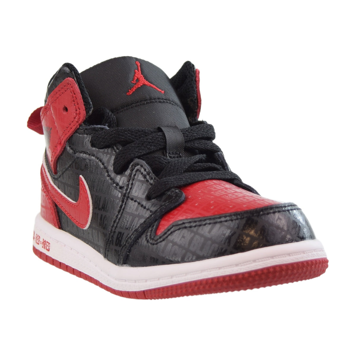 Air Jordan 1 Mid SS (TD) Toddlers Shoes Black-Red