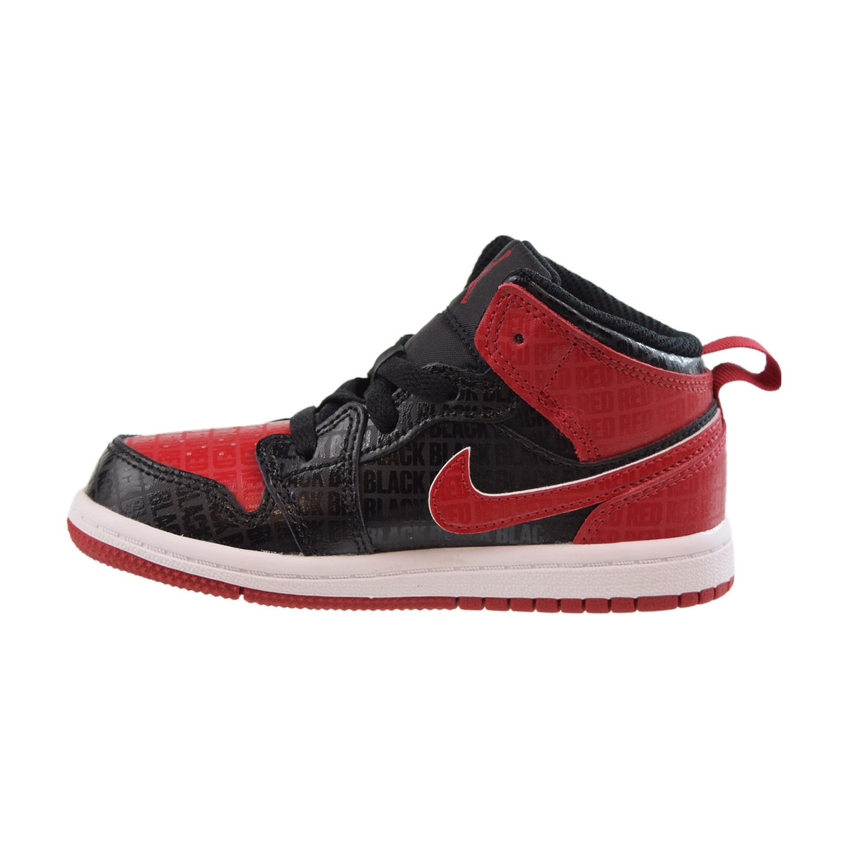 Air Jordan 1 Mid SS (TD) Toddlers Shoes Black-Red