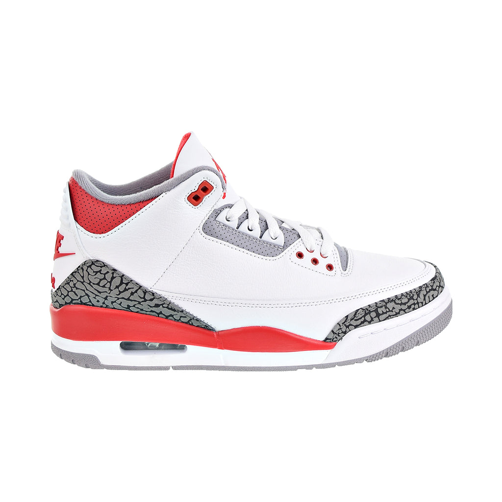 Air Jordan 3 Retro Men's Shoes White-Fire Red-Black