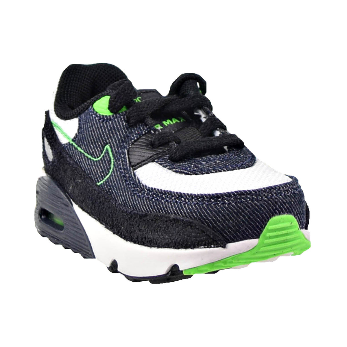 Nike Air Max 90 LTR SE (TD) Toddlers' Shoes Black-Scream Green-Summit White