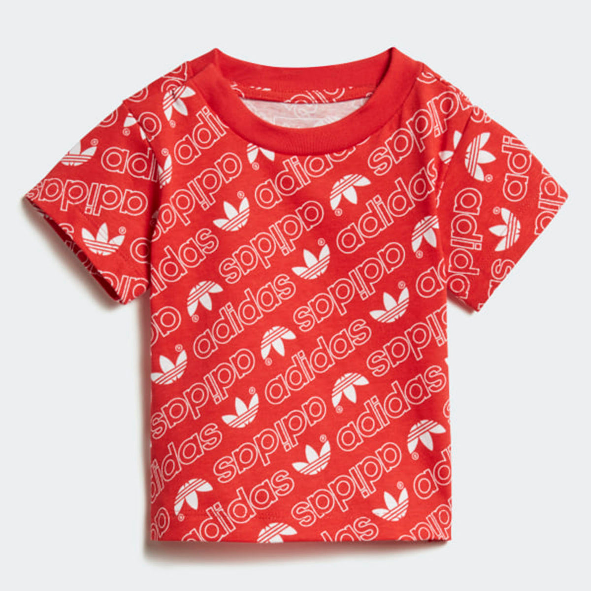 Adidas Originals Trefoil Kids Monogram Tee Collegiate Red/White