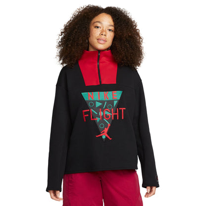 Jordan x Nina Chanel Abney Women's Funnel Neck Top Black-University Red