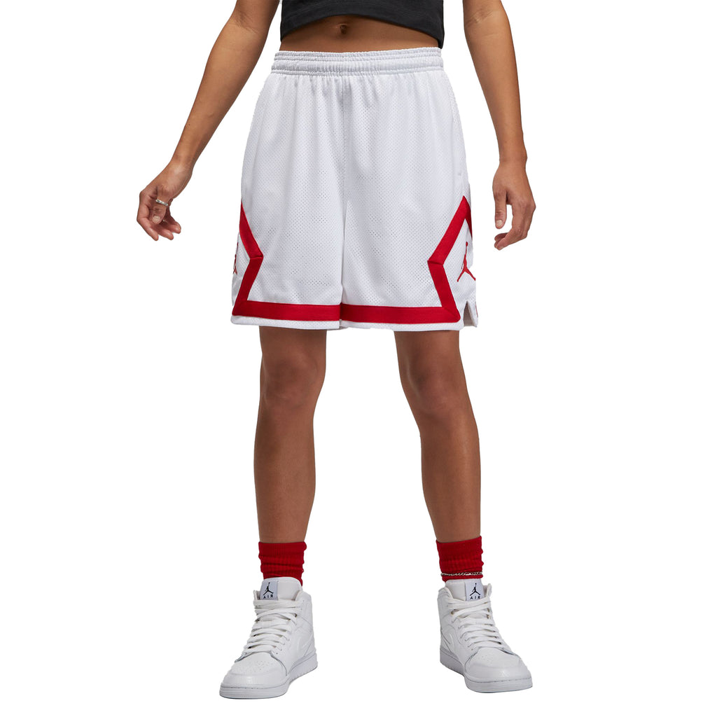 Jordan Heritage Women's Diamond Shorts White-Gym Red