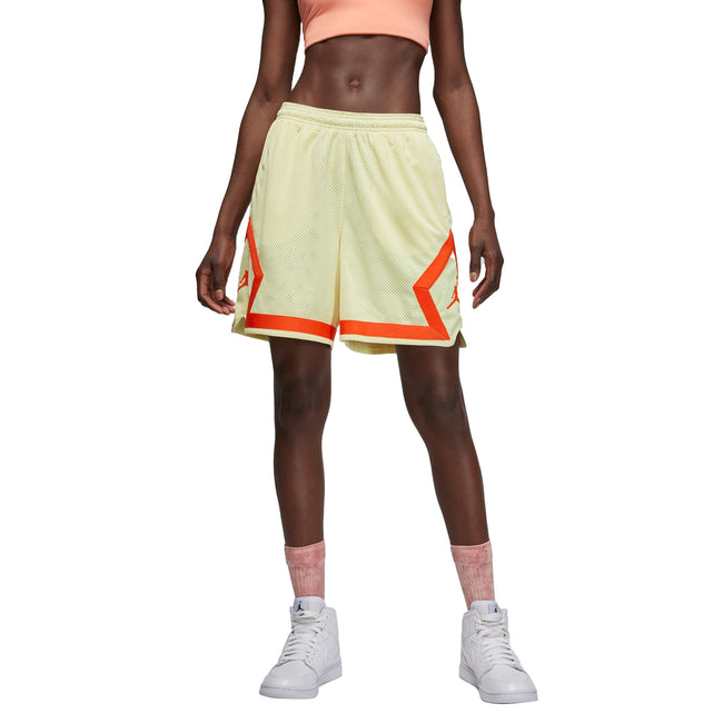Jordan Heritage Women's Diamond Shorts Citron Tint-Rush Orange