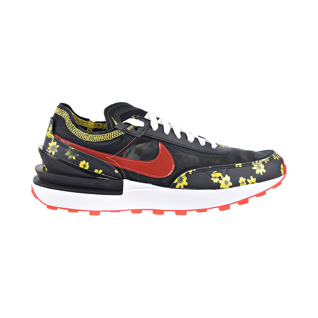 Nike Waffle One Men's Shoes Black-Habanero Red-Vivid Sulfur-Floral