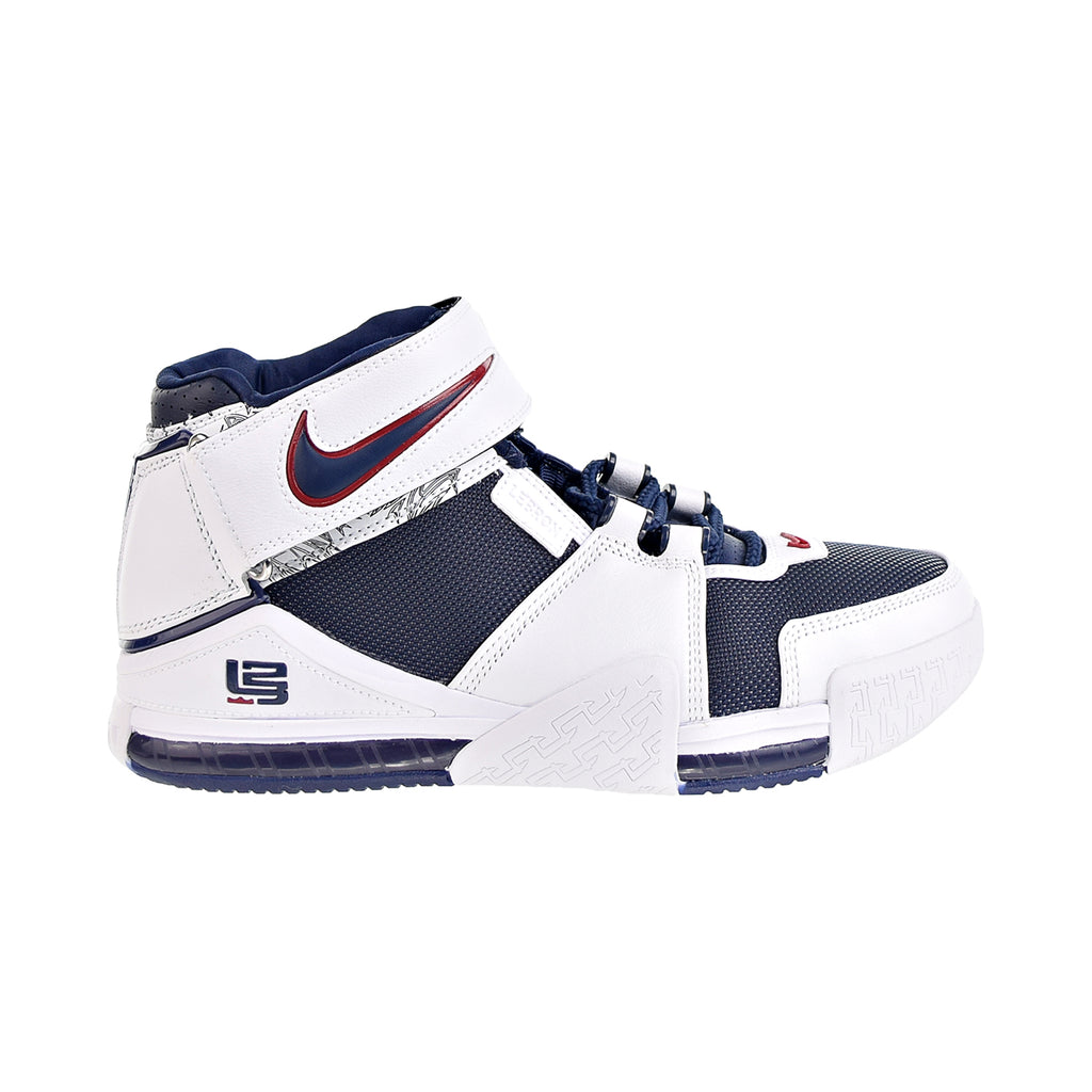 Nike Zoom LeBron 2 "USA" Men's Shoes White-Varsity Crimson-Navy