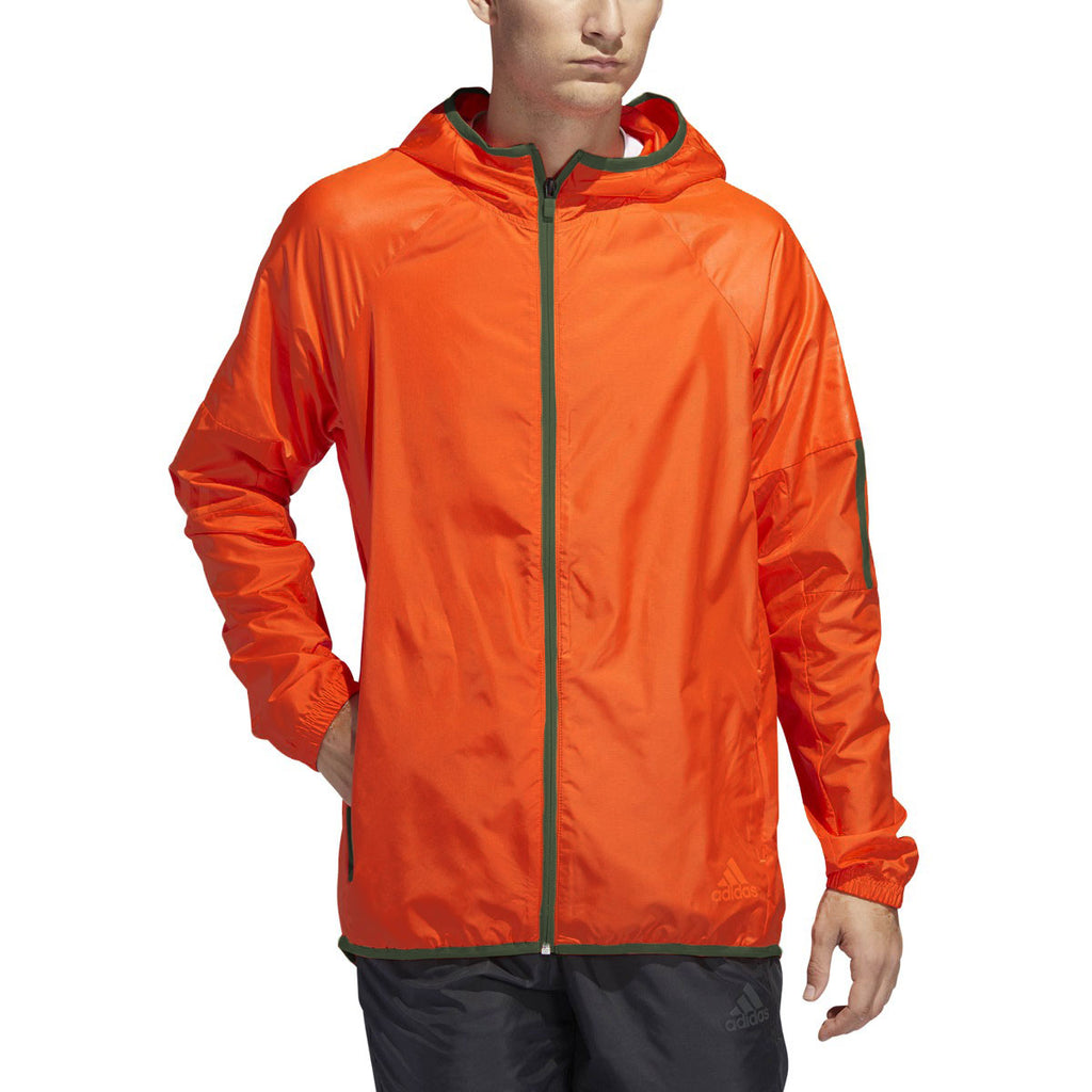 Adidas Men's Wind Full-Zip Jacket Orange