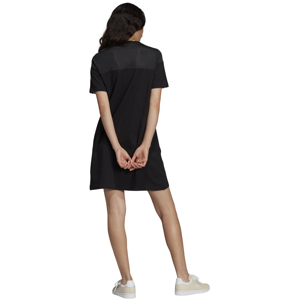 adidas t shirt dress black (WMNS) adidas Essential 3-Stripes T-Shirt Dress Asia Sizing 'Black White'