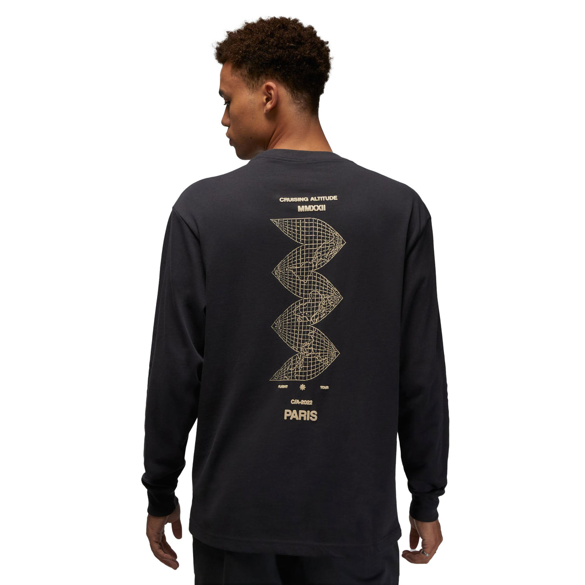 Air Jordan Flight Heritage Paris Men's Crewneck Tee Off Noir-Rattan