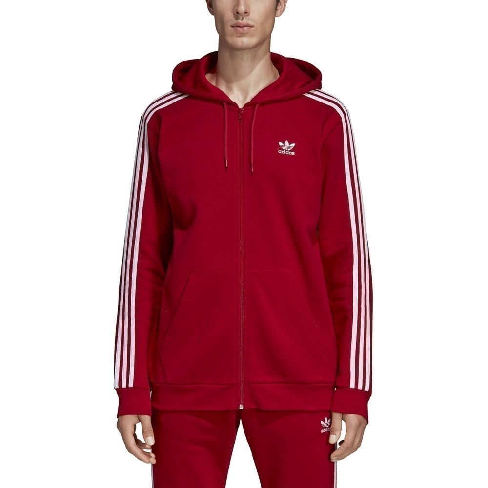 Adidas Originals 3 Stripes Men's Hoodie Red