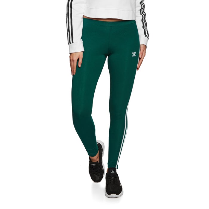 Adidas Women's Circuit 3-Stripes 7/8 Ankle Tights, Green/Black – Fanletic