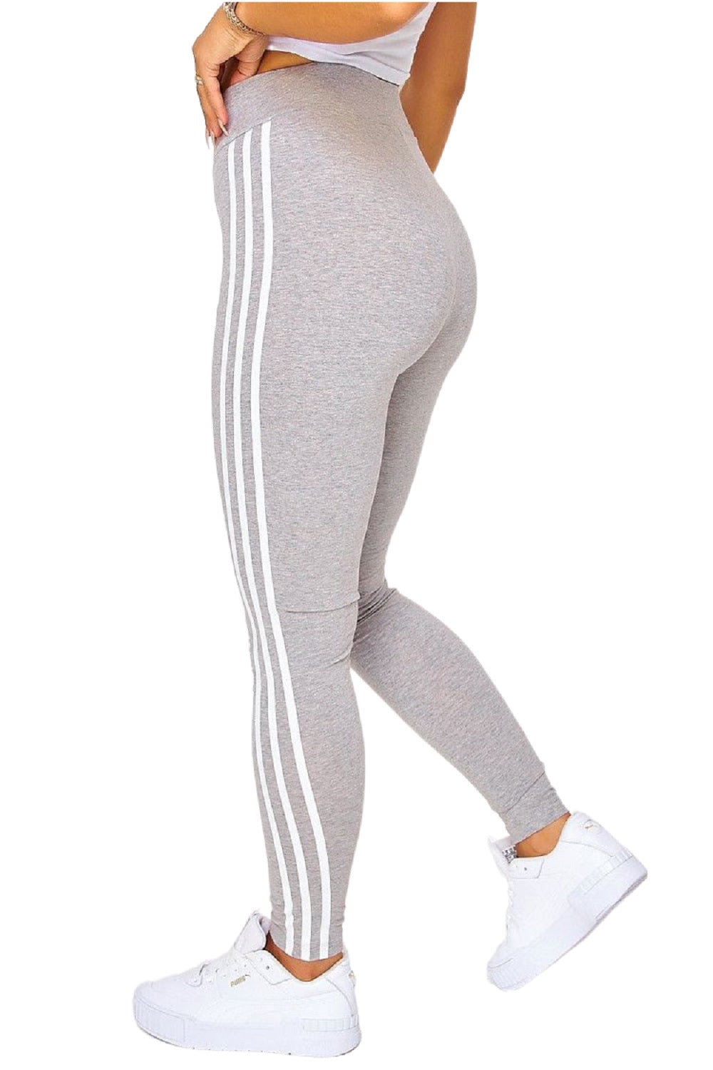 Adidas 3-Stripes Kids' Leggings Grey 