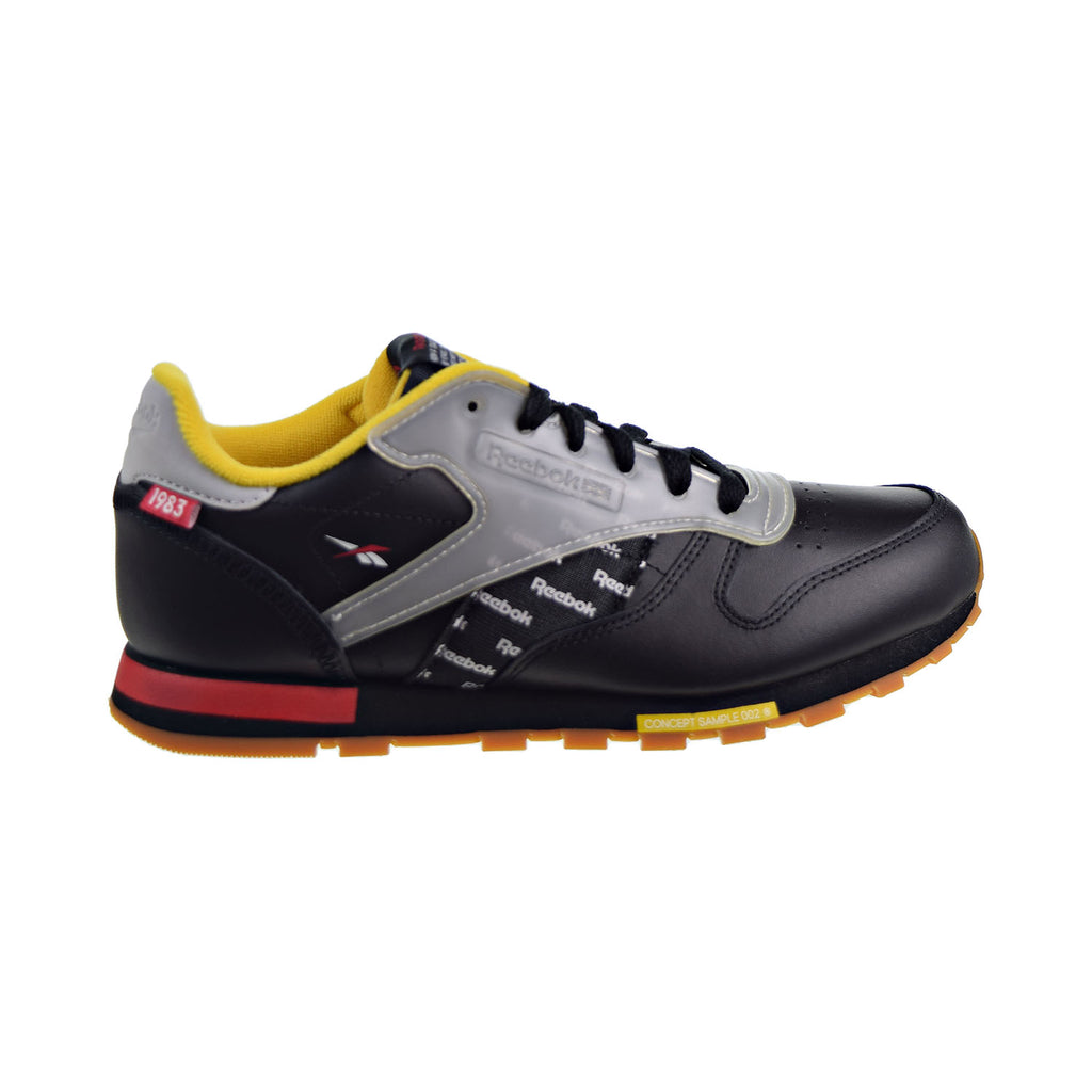 Reebok Classic Leather Altered Big Kids' Shoes Black/Red/Yellow/Grey