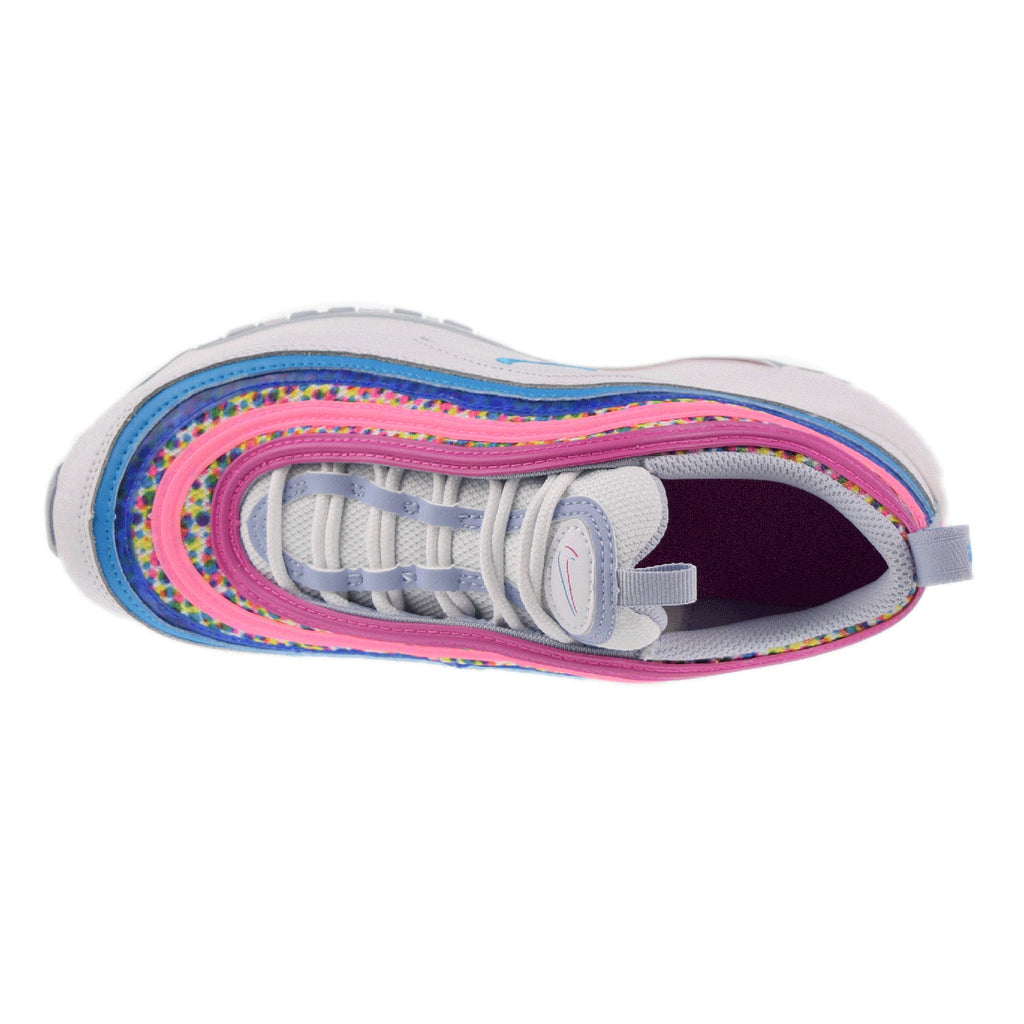Nike Air Max 97 SE (GS) Big Kids' Shoes White-Active Fuchsia-Blue Whis