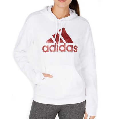 Adidas Women's Originals Shine Logo Hoodie White