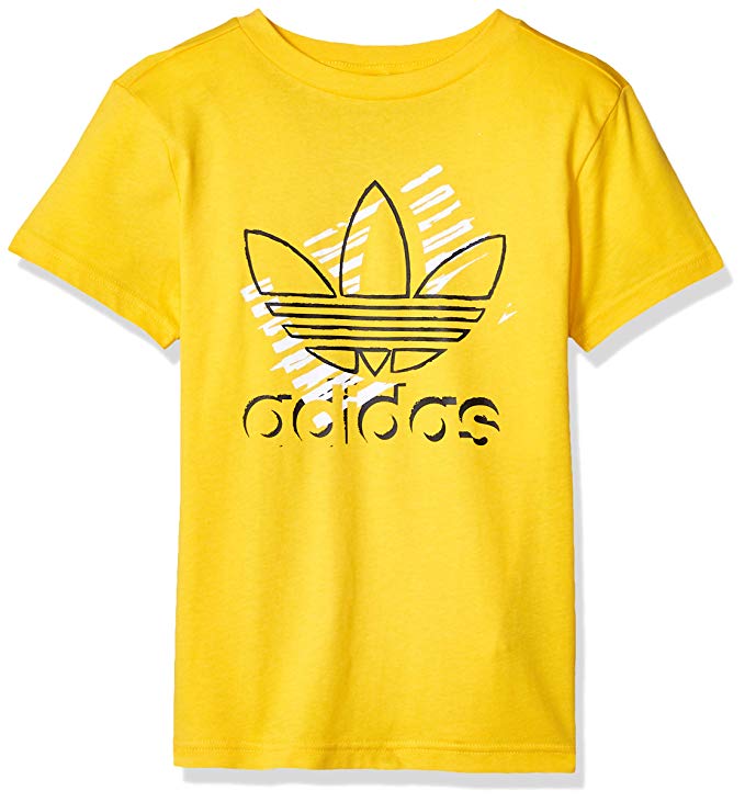 Adidas Originals Trefoil Art Big Kids' T-Shirt Yellow
