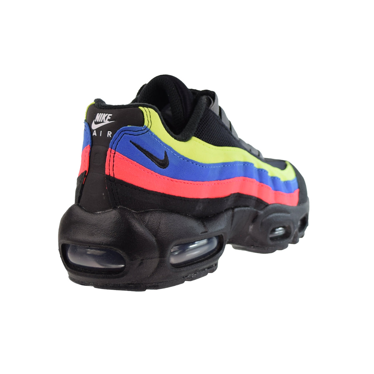 Nike Air Max 95 (GS) Big Kids' Shoes Black-Volt-Blue Crystal