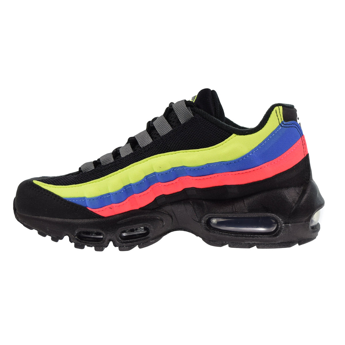 Nike Air Max 95 (GS) Big Kids' Shoes Black-Volt-Blue Crystal