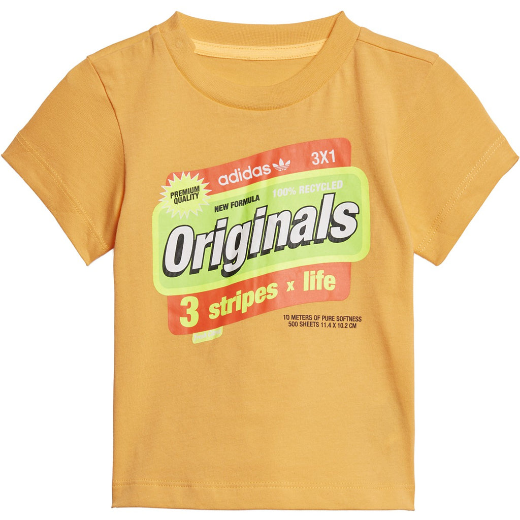Adidas Inf/Toddler Originals Graphic Tee Flash Orange/ Multicolor