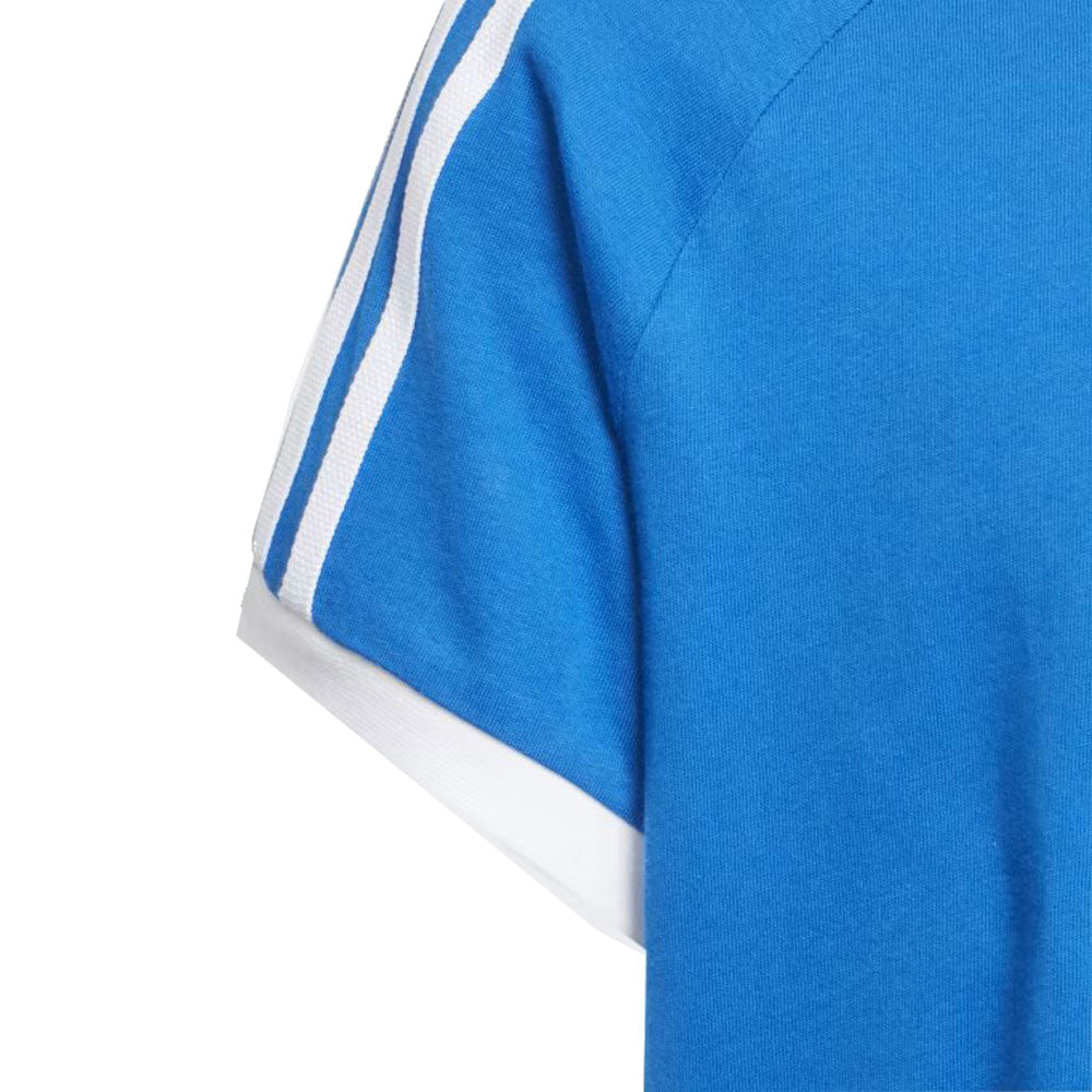 Blue Adidas Kids\' Bird-White Tee 3-Stripes Blue